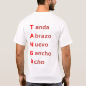 Tシャツのdefのタンゴの黒 Tシャツ (裏面)