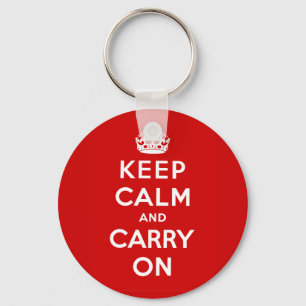 TシャツのKeep Calm and Carry Onのイギリスポスター キーホルダー