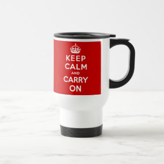 TシャツのKeep Calm and Carry Onのイギリスポスター トラベルマグ
