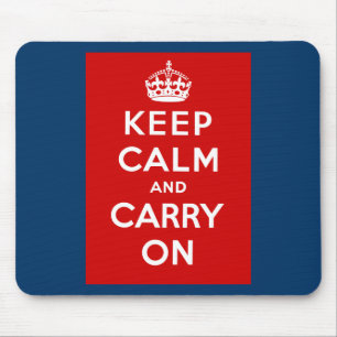 TシャツのKeep Calm and Carry Onのイギリスポスター マウスパッド