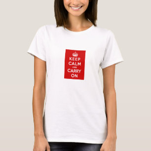 TシャツのKeep Calm and Carry On Tシャツ