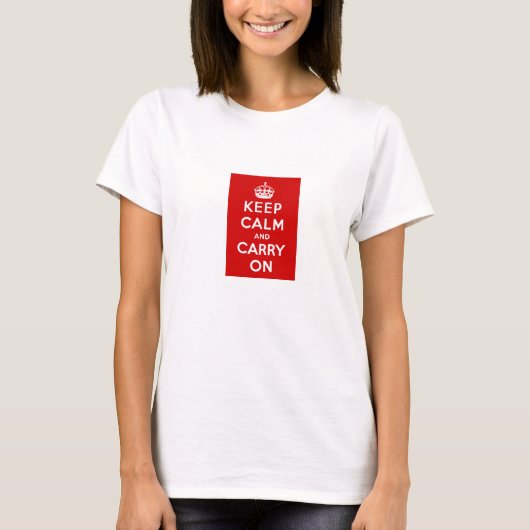 TシャツのKeep Calm and Carry On Tシャツ (正面)