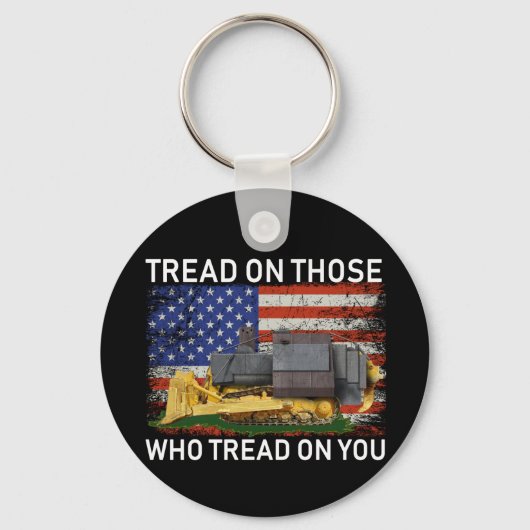 TシャツのRoを踏む者を踏みクラシックつける キーホルダー (正面)