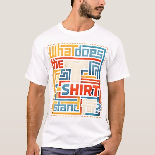 TシャツのTって何の略?おもしろトレンディー Tシャツ (正面)