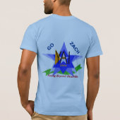 TシャツのZachのためのデジタル元のデザイン Tシャツ (裏面)