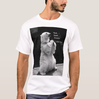 Tシャツはとの"頼みましたり、追求しましたり、たたきます" Tシャツ