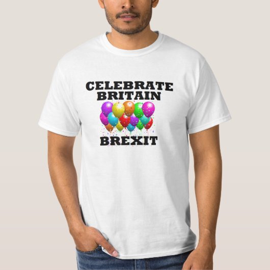 TシャツはイギリスBrexitを祝います Tシャツ (正面)