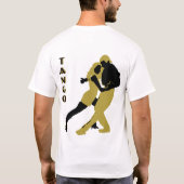Tシャツはタンゴの緑のシルエットを描きます Tシャツ (裏面)