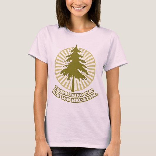 Tシャツは木オーガニックで作る(フィット) Tシャツ (正面)