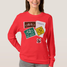 Tシャツは道路上の安全の必要性を表示