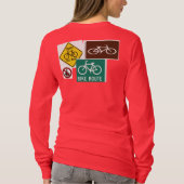 Tシャツは道路上の安全の必要性を表示 Tシャツ (裏面)