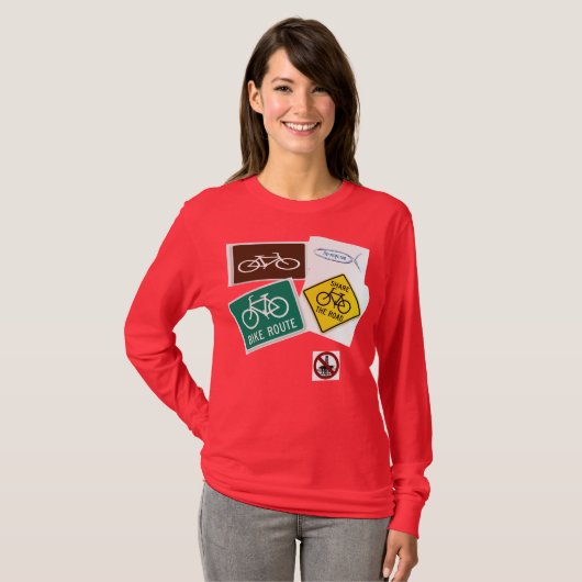 Tシャツは道路上の安全の必要性を表示 Tシャツ (正面フル)