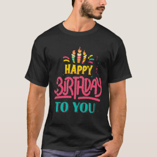 Tシャツへのハッピーバースデー Tシャツ
