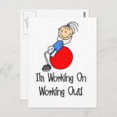 Tシャツや贈り物の仕上げに取り組む ポストカード (正面/裏面)