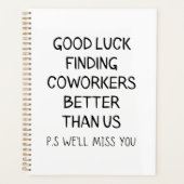 Tシャツより良い同僚を見つける幸運 プランナー手帳 (正面)