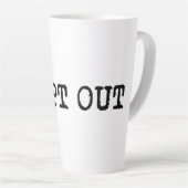 Tシャツをオプトアウトする カフェラテマグ (右アングル)