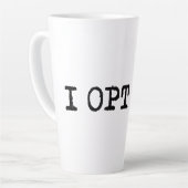 Tシャツをオプトアウトする カフェラテマグ (左アングル)