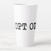 Tシャツをオプトアウトする カフェラテマグ (正面)