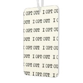 Tシャツをオプトアウトする カーエアーフレッシュナー (左)