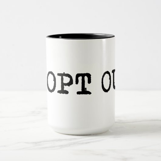 Tシャツをオプトアウトする マグカップ (中央)