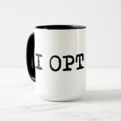 Tシャツをオプトアウトする マグカップ (正面左)