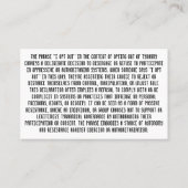 Tシャツをオプトアウトする 名刺 (裏面)