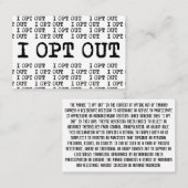 Tシャツをオプトアウトする 名刺 (正面/裏面)