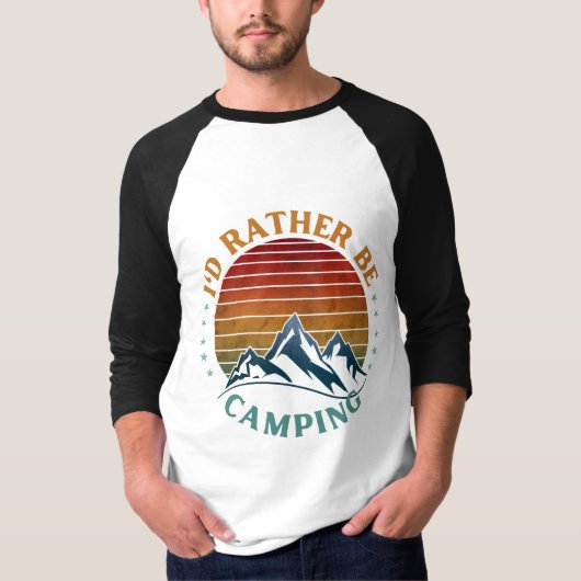 Tシャツをキャンプに行きたい Tシャツ (正面)