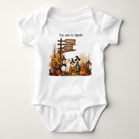 Tシャツをスプックするには可愛すぎるコスチュームに4羽のアヒル ベビーボディスーツ (正面)