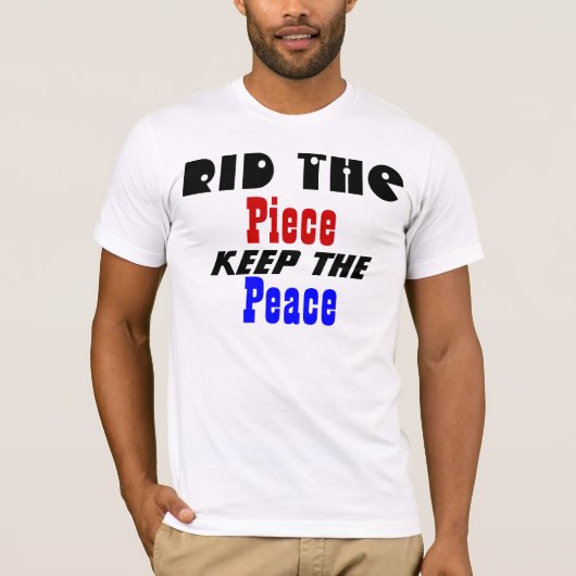 Tシャツをスローガンに掲げるアリ Tシャツ (正面)