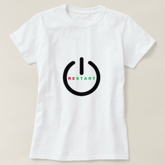 Tシャツをリセットおもしろい Tシャツ (デザイン正面)