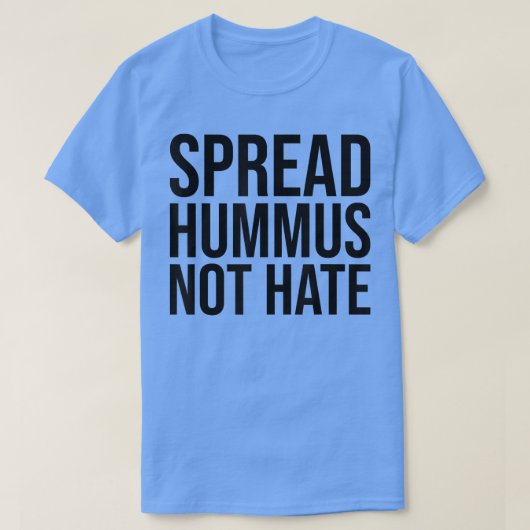 Tシャツを嫌いでないフムスを広める Tシャツ (デザイン正面)