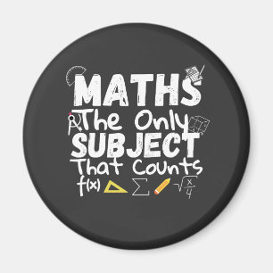 Tシャツを数える唯一の主題は数学である マグネット