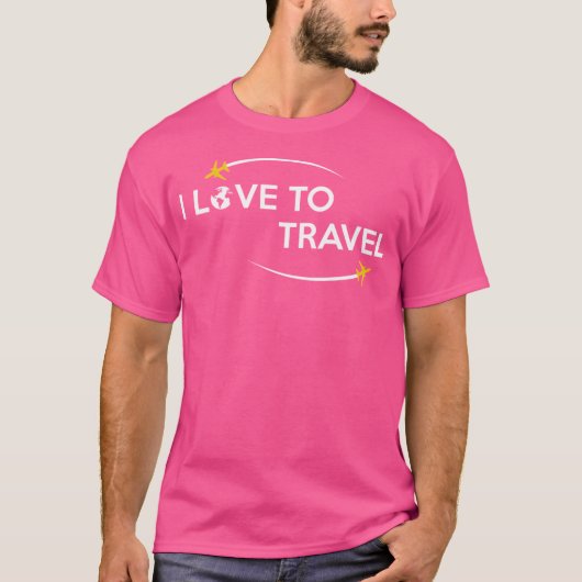 Tシャツを旅行するのが大好き Tシャツ (正面)