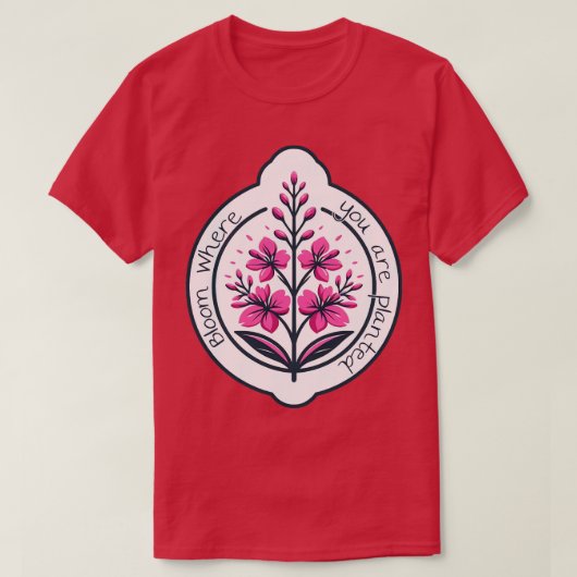 Tシャツを植えた開花 Tシャツ (デザイン正面)