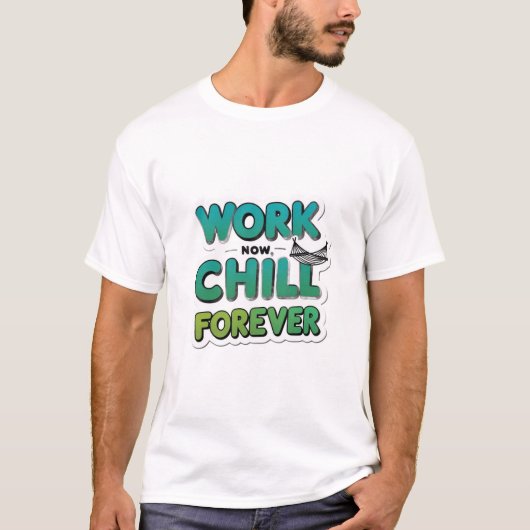 Tシャツを永遠に冷やしておもしろい- やる気を起こさせる Tシャツ (正面)