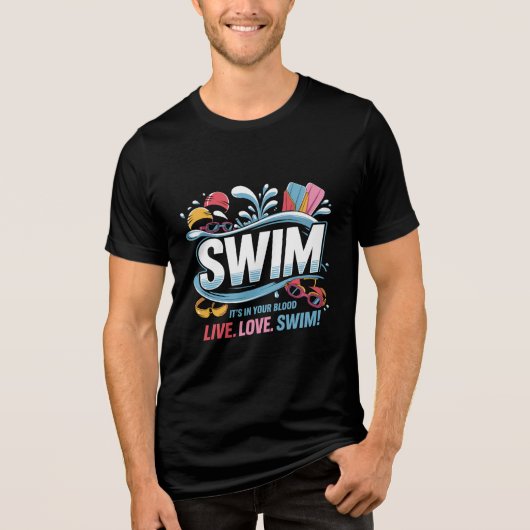 Tシャツを泳ぐ。 トライブレンドTシャツ (正面)