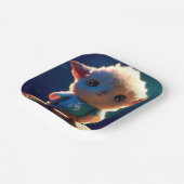 Tシャツを着たかわいい子羊 ペーパープレート (傾斜あり)