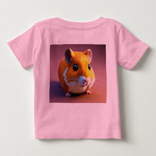 Tシャツを着たかわいい無垢な男の子ベビー衣服 ベビーTシャツ (裏面)