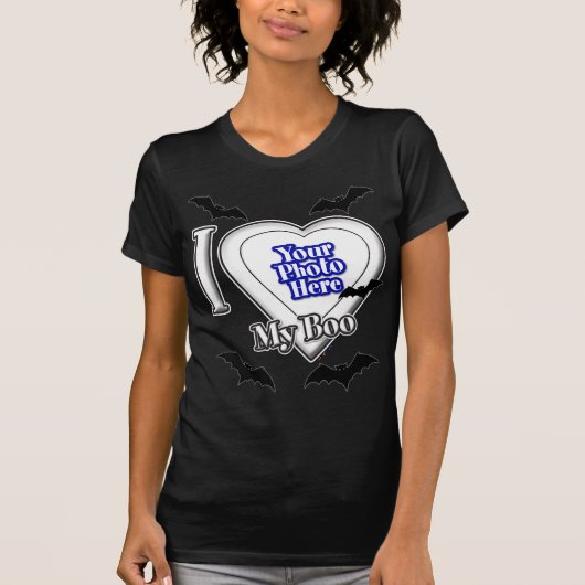 Tシャツを着たこうもりで私のブーが大好き Tシャツ (正面)