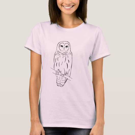 Tシャツを着たパーチオーガニックングフクロウ女子 Tシャツ (正面)