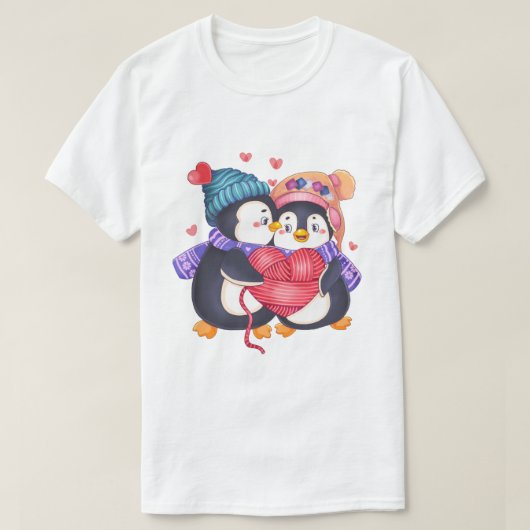 Tシャツを着たペンギン Tシャツ (デザイン正面)