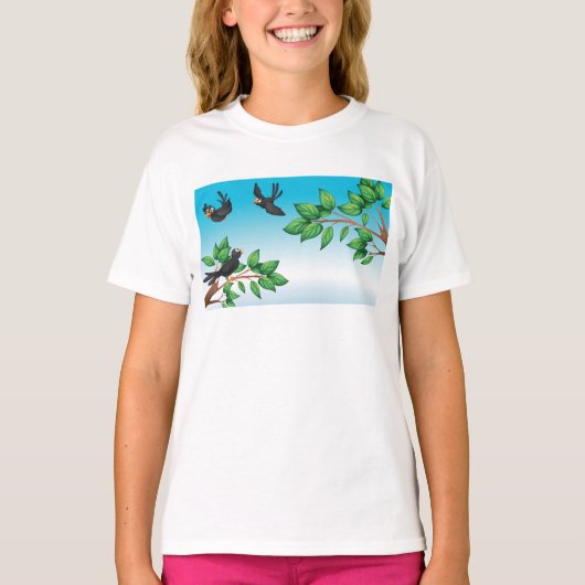 Tシャツを着た鳥 Tシャツ (正面)