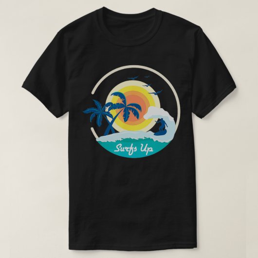 Tシャツを着てサーフィン Tシャツ (デザイン正面)