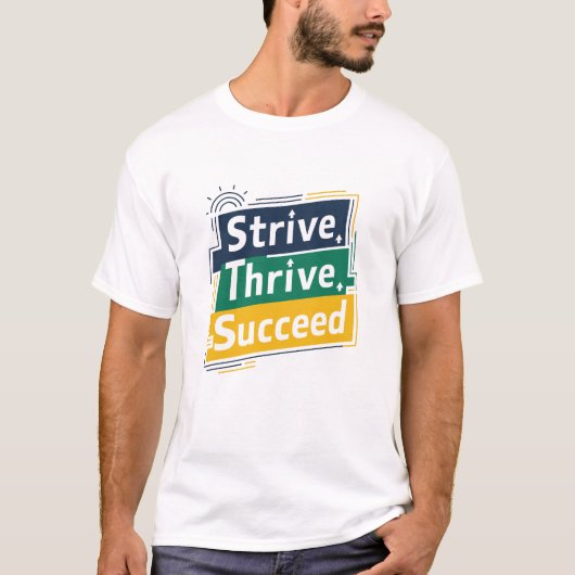 Tシャツを着やる気を起こさせるて成功を目指す Tシャツ (正面)
