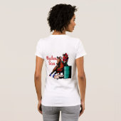 Tシャツを競争させるロデオのバレル Tシャツ (裏面フル)