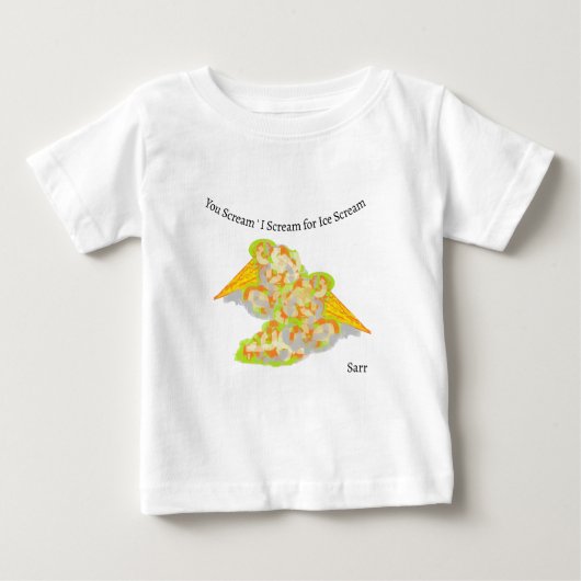 Tシャツアイスを叫ぶ ベビーTシャツ (正面)