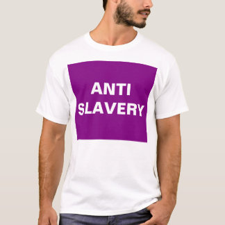 Tシャツアンチ奴隷紫色 Tシャツ