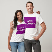 Tシャツアンチ奴隷紫色 Tシャツ (ユニセックス)