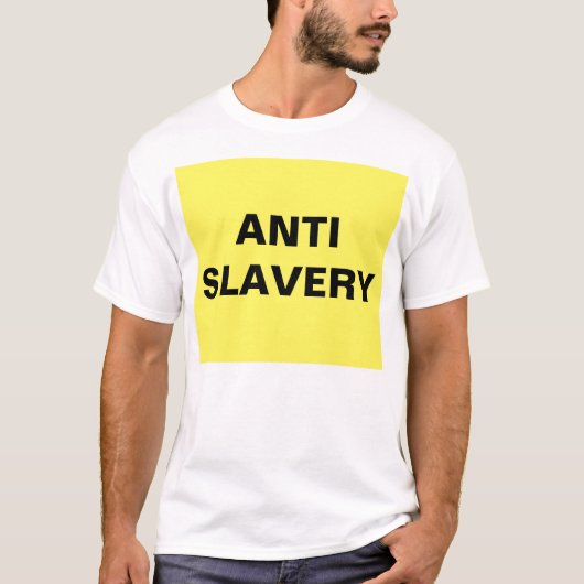 Tシャツアンチ奴隷黄色 Tシャツ (正面)